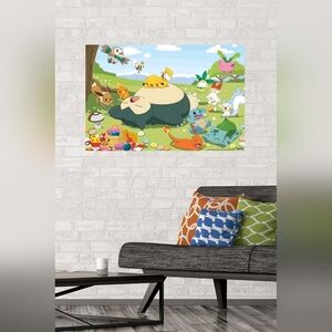 Trends International Pokémon Group Picnic Wall Poster 22.375" x 34" Unframed New